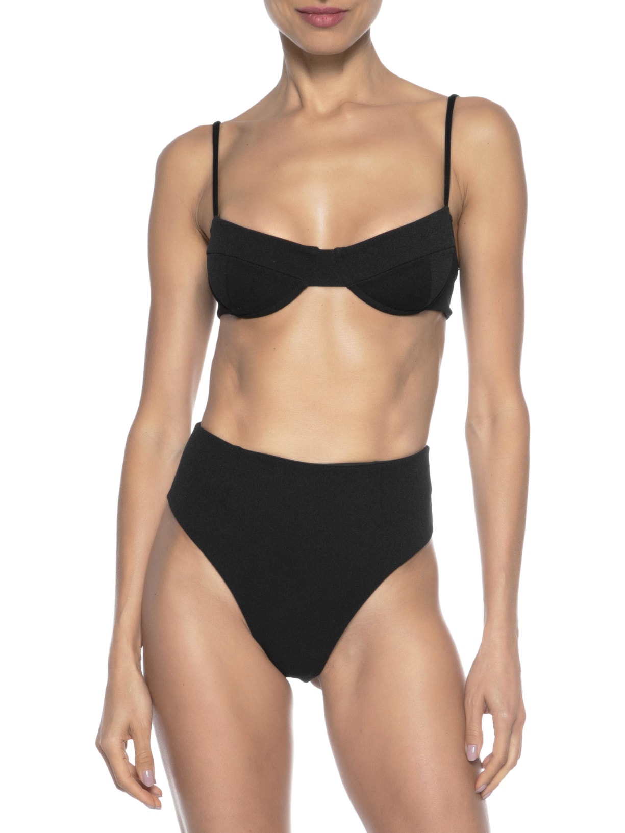 Calcinha Hotpant Cavada Crepe Preto Haight
