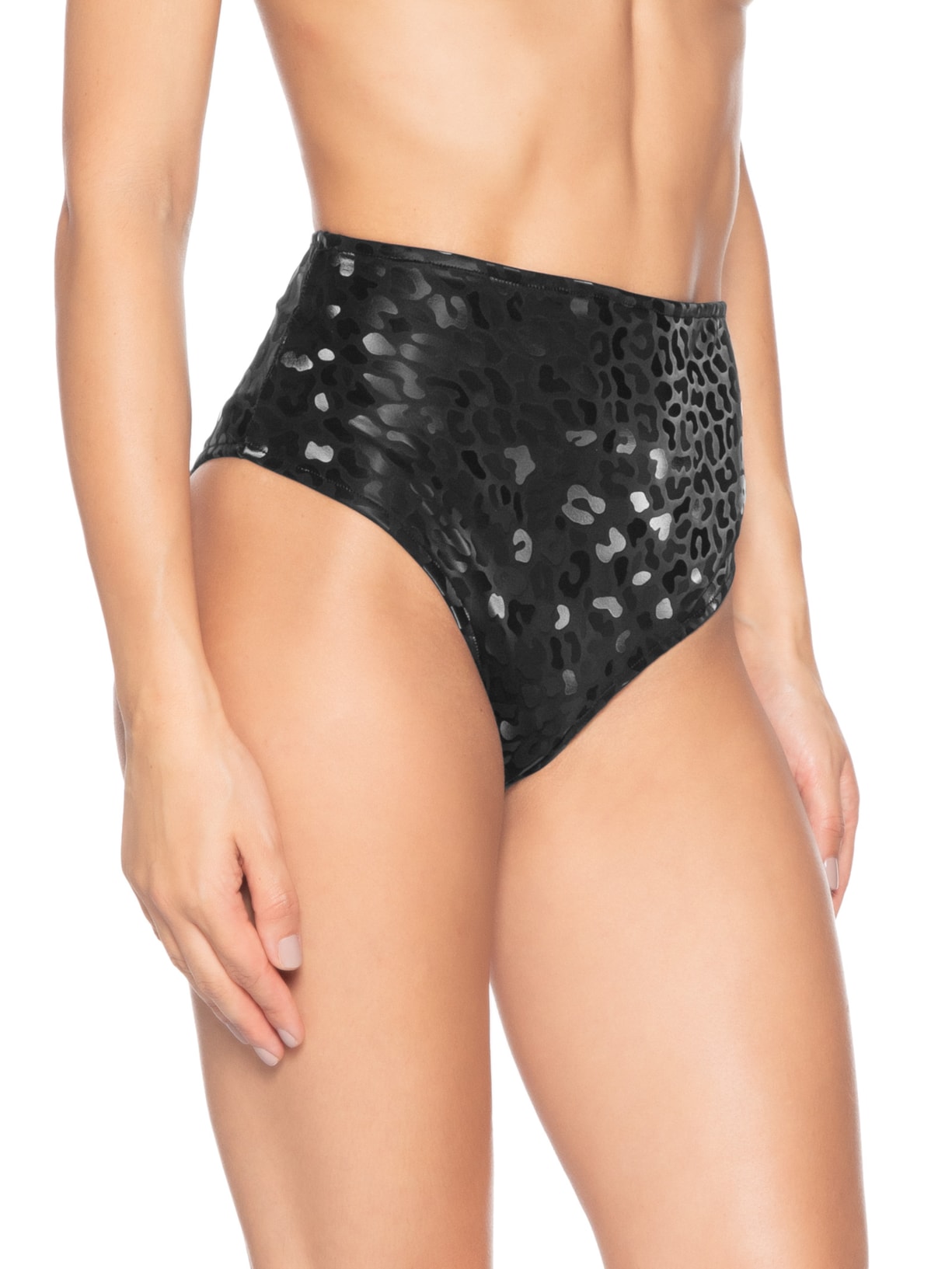 Calcinha Hotpants Carnaval Animal Print Preto Market 33