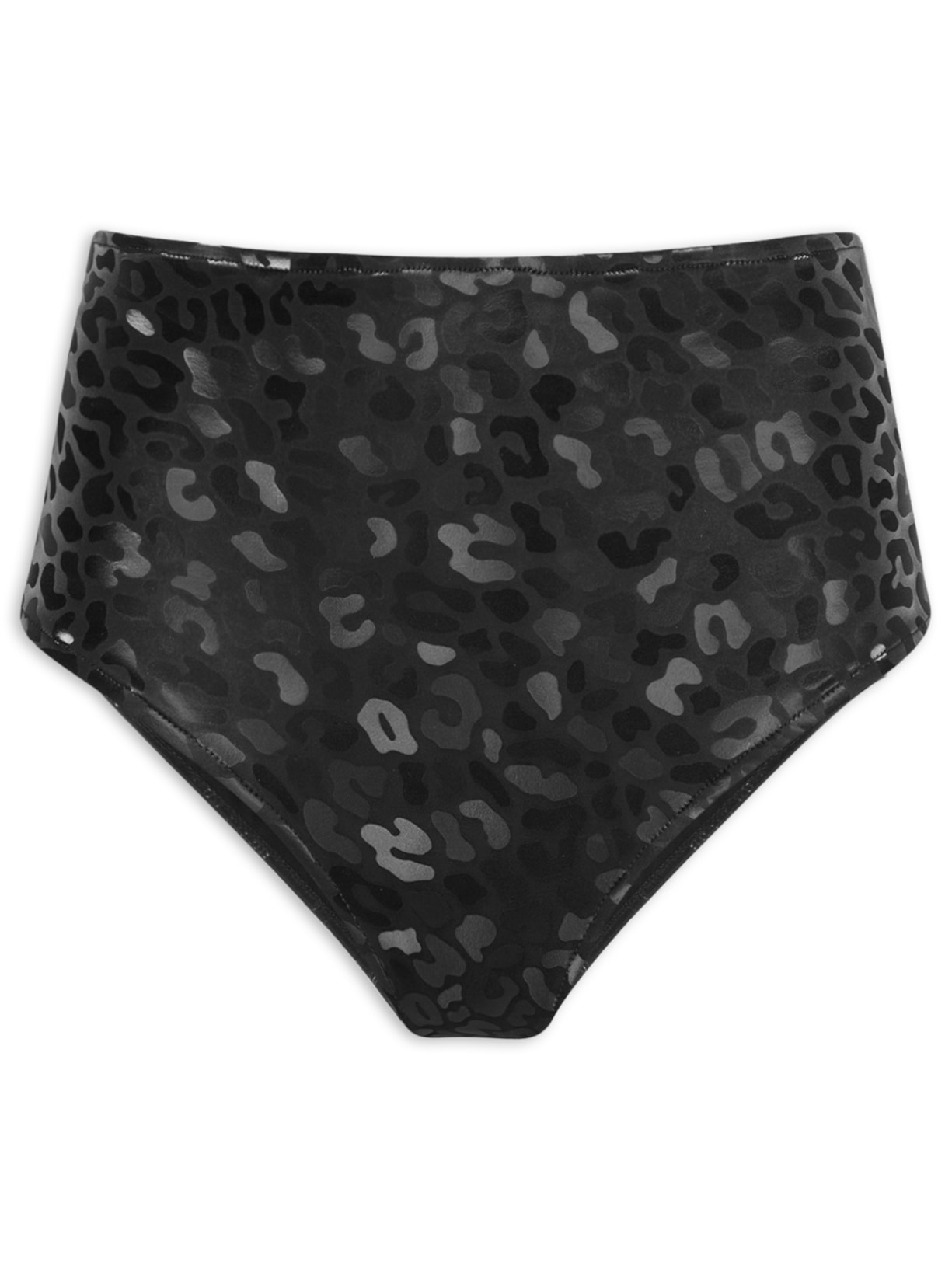 Calcinha Hotpants Carnaval Animal Print - Preto