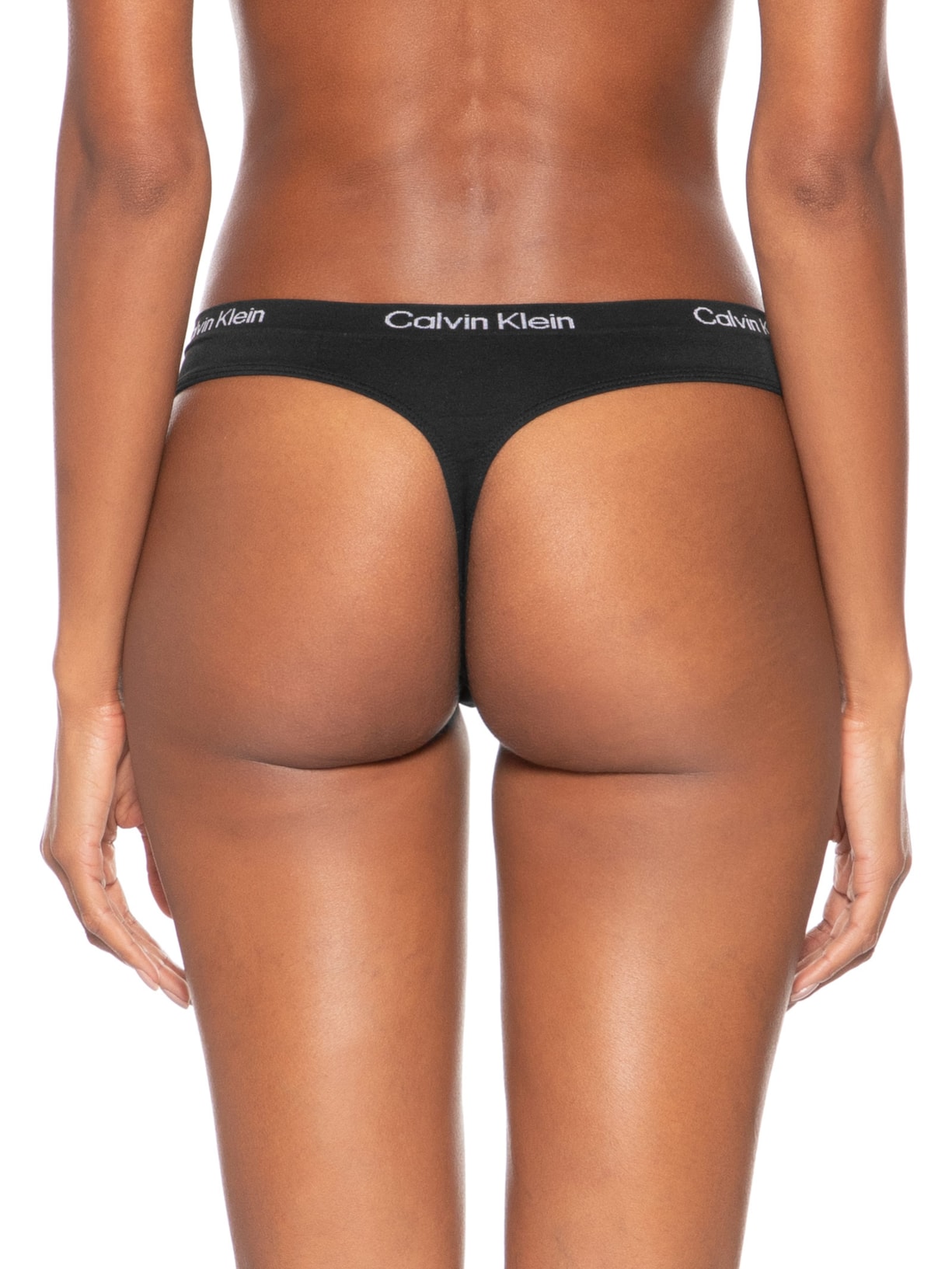 Calcinha Kit 2 Fio Dental Microfibra Seamless Branco Calvin Klein Underwear