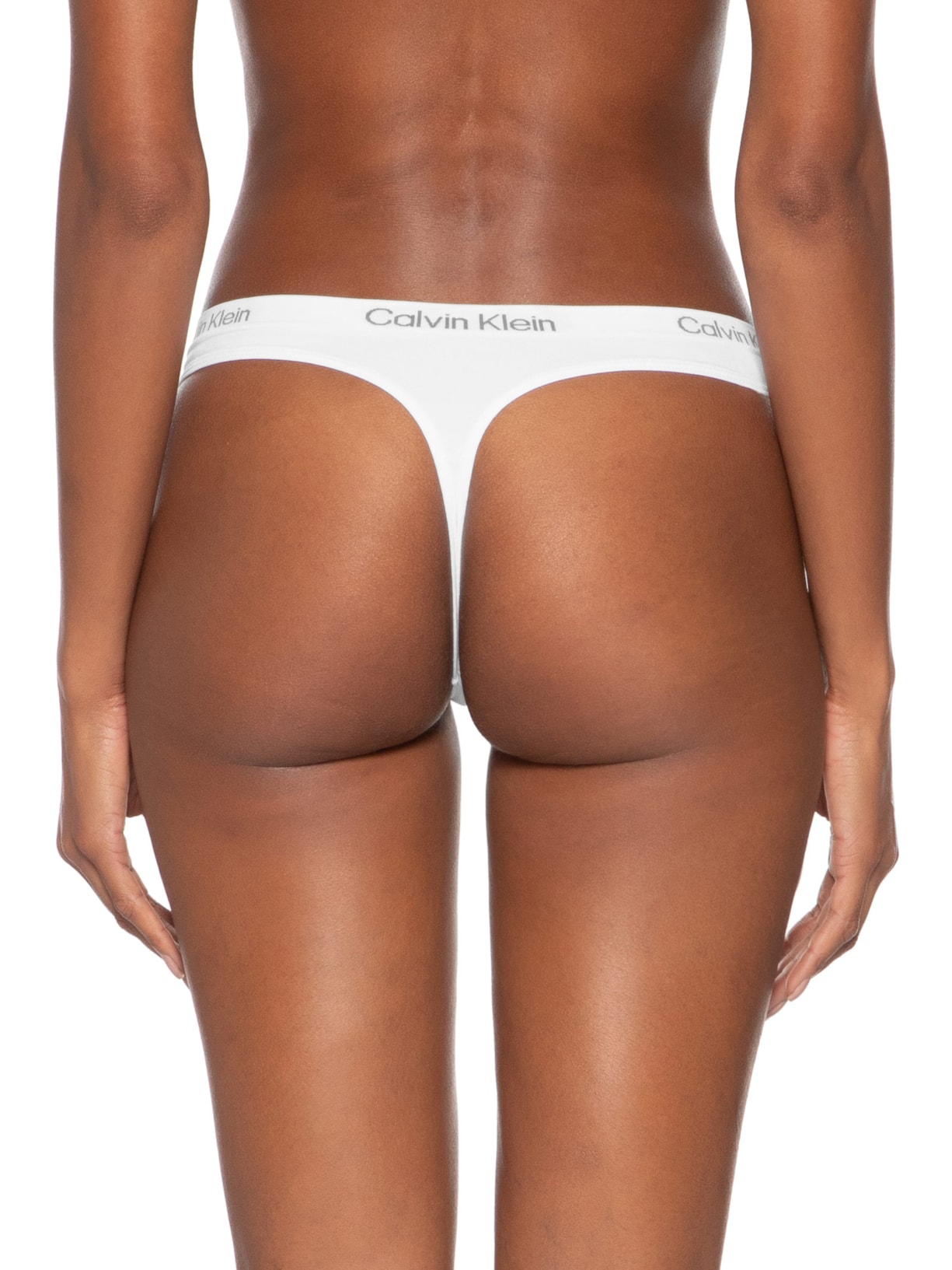 Calcinha Kit 2 Fio Dental Microfibra Seamless Branco Calvin Klein Underwear