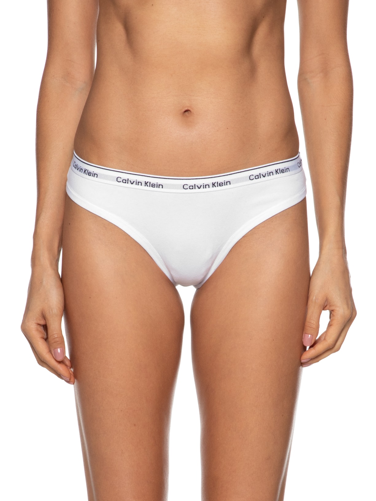 Calcinha Kit 2 Fio Dental Mini Modern Cotton Branco Calvin Klein Underwear