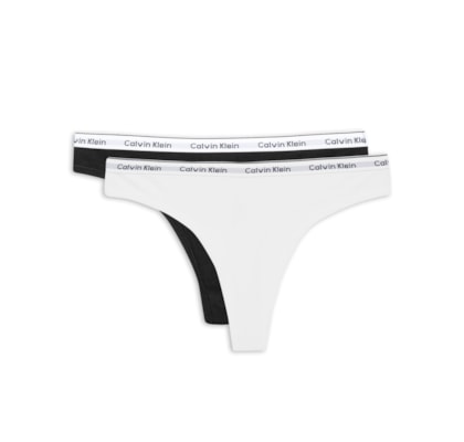 Calcinha Kit 2 Fio Dental Mini Modern Cotton - Branco