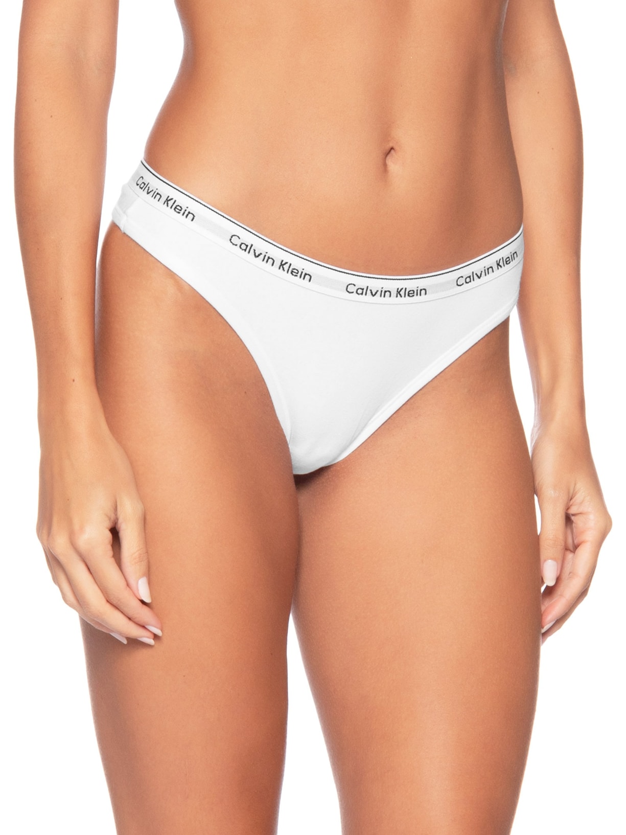 Calcinha Kit 2 Fio Dental Mini Modern Cotton Branco Calvin Klein Underwear
