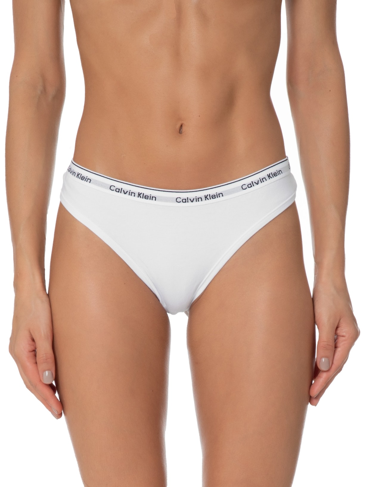 Calcinha Kit 3 Fio Dental Mini Modern Cotton Preto Calvin Klein Underwear