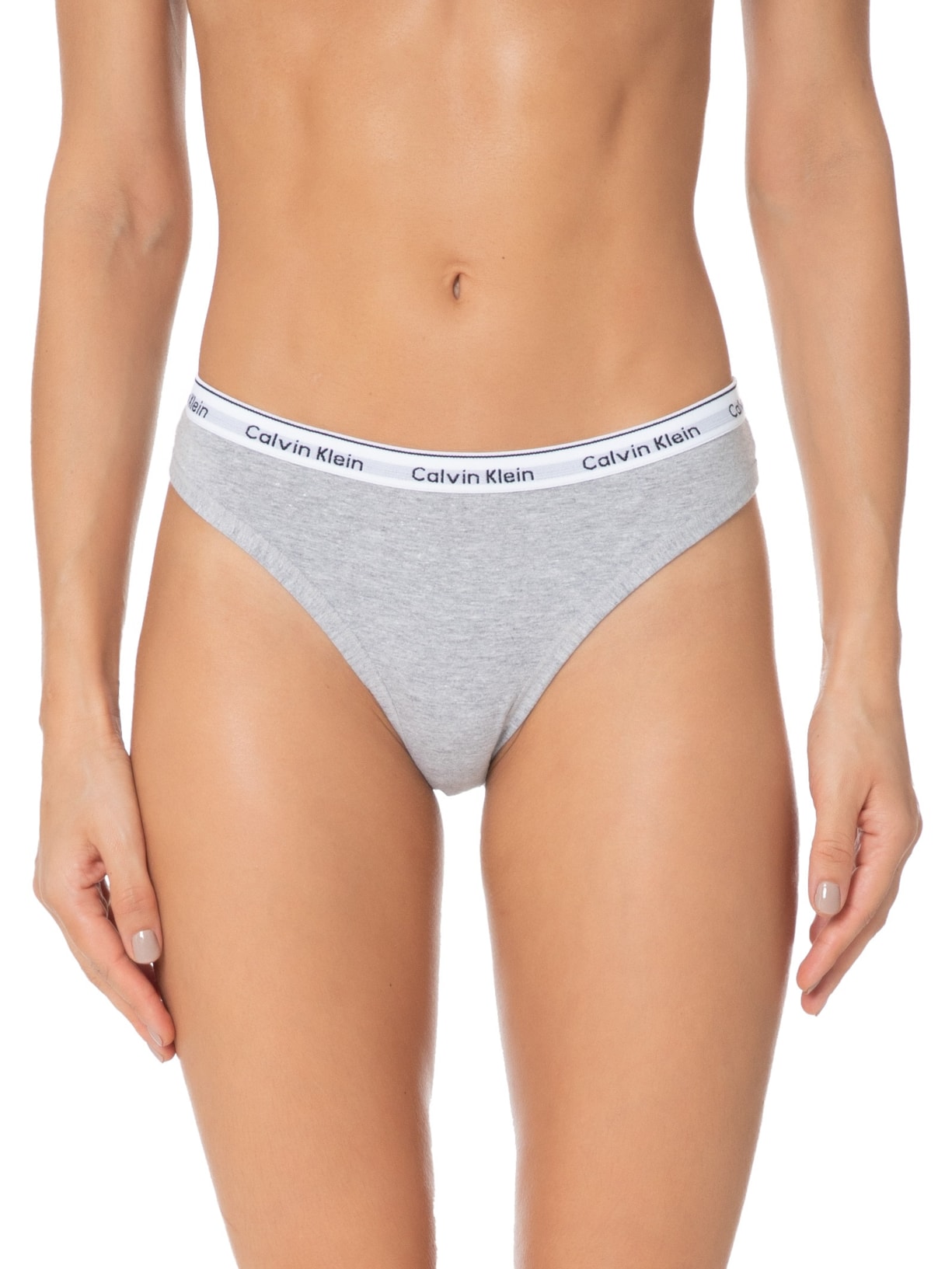 Calcinha Kit 3 Fio Dental Mini Modern Cotton Preto Calvin Klein Underwear