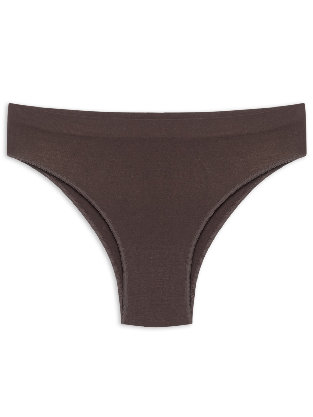 Calcinha Laterais Largas Em Microfibra Light - Marrom