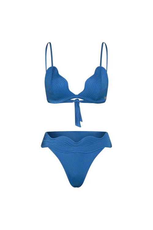 calcinha midi em matelassê orla azul