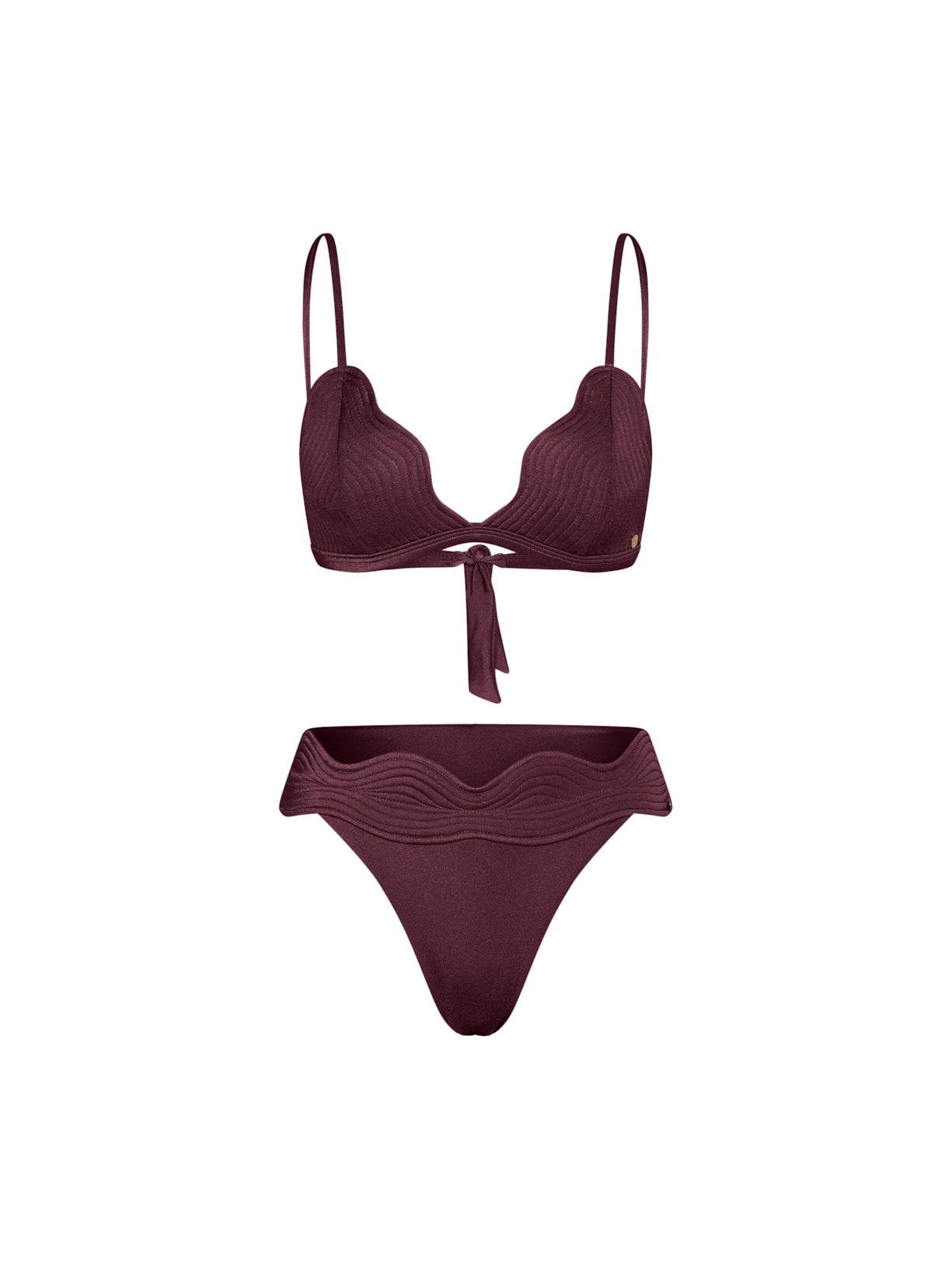 calcinha midi em matelassê orla cabernet