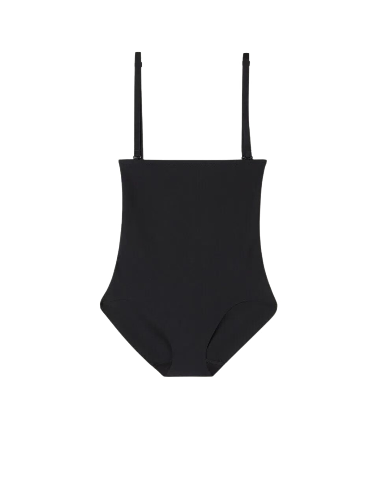 Calcinha Modeladora De Cintura Alta Em Microfibra Sem Costuras - Preto