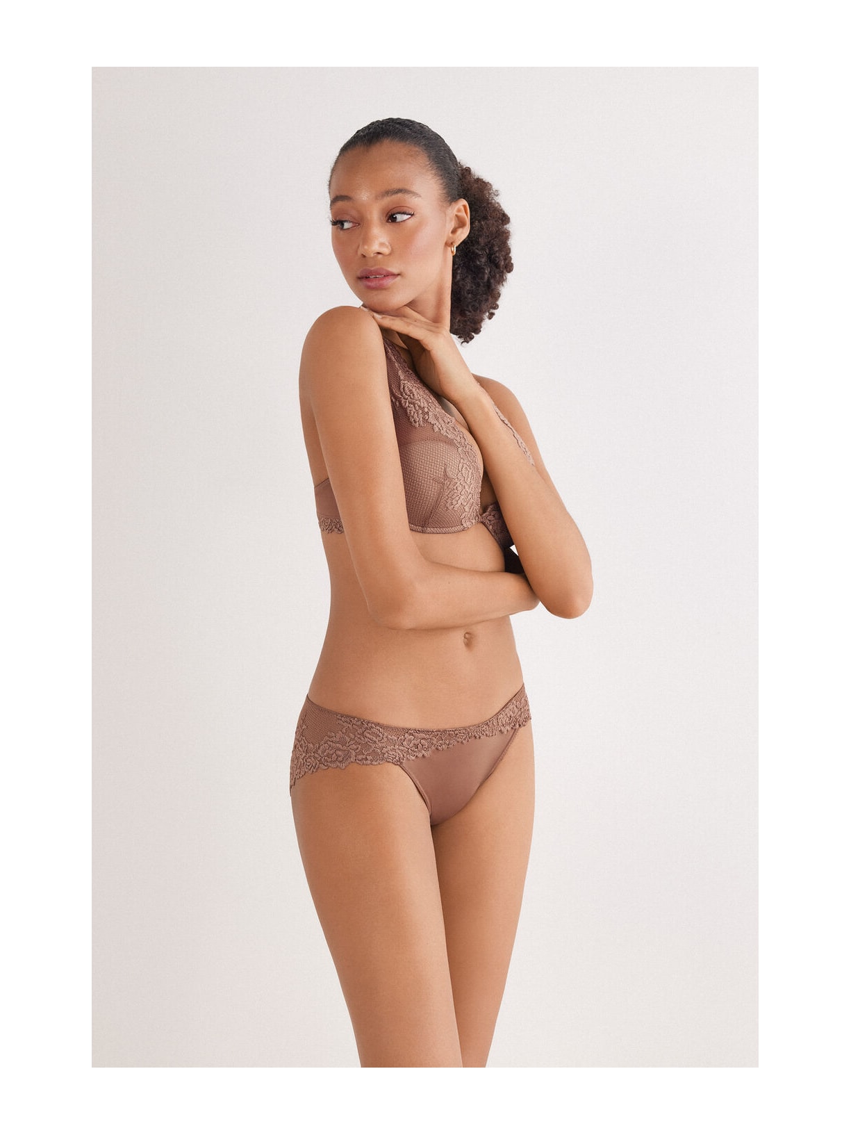 Calcinha Pretty Flowers Marrom Intimissimi