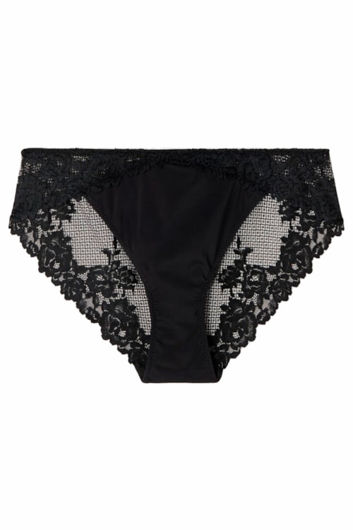 Calcinha Pretty Flowers - Preto