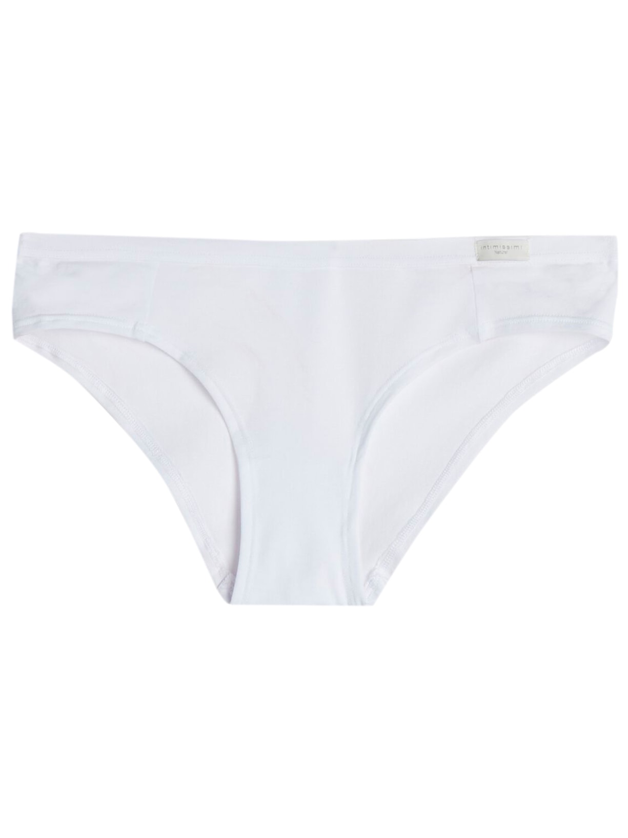 Calcinha Reta Em Algodao Natural - Branco