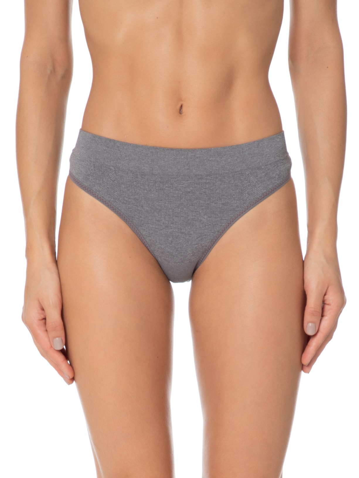 Calcinha Ribana Sem Costura Cinza Lupo