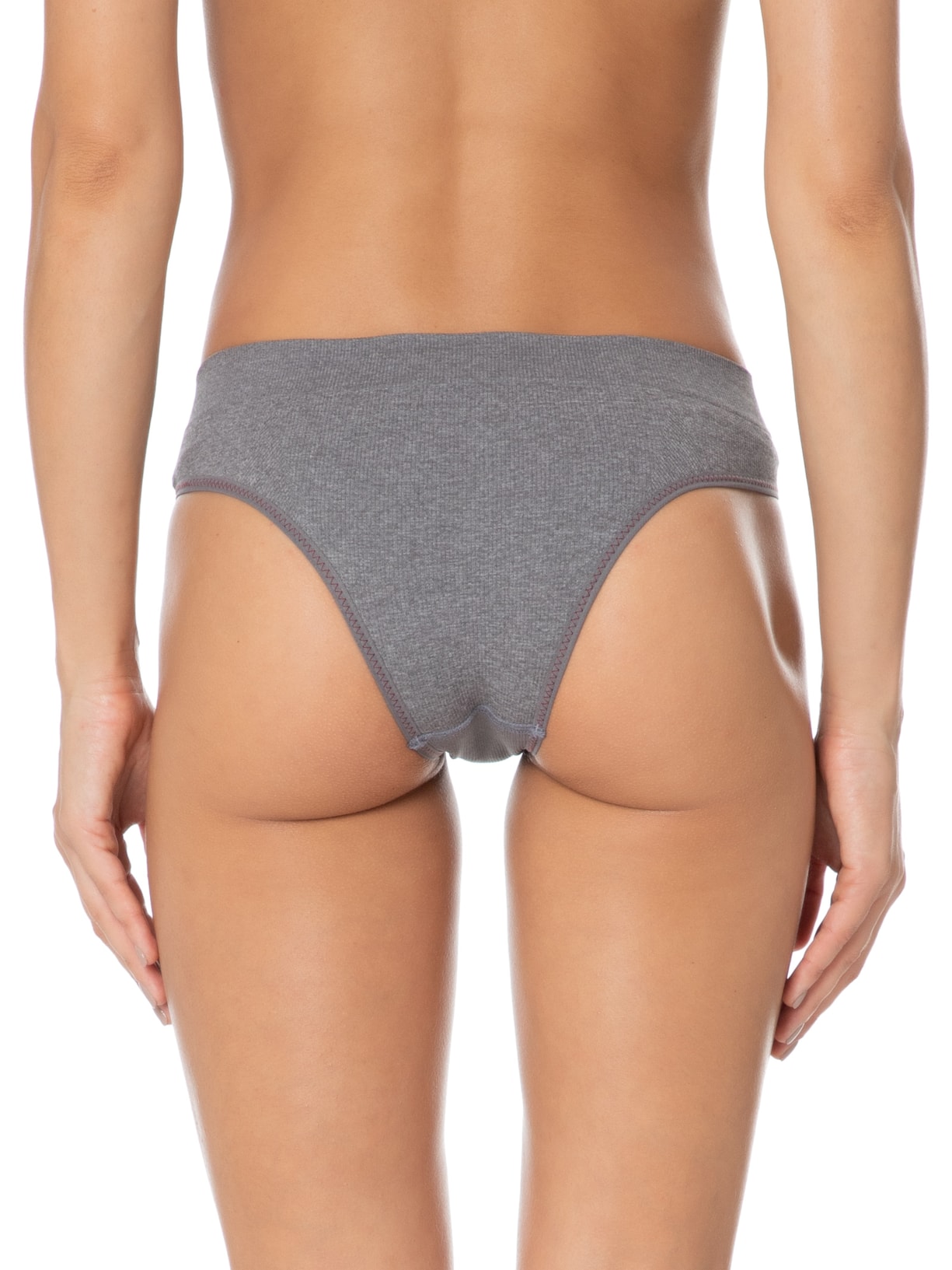Calcinha Ribana Sem Costura Cinza Lupo