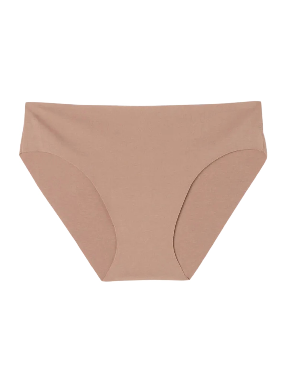Calcinha Sem Costuras Em Algodão Supima - Bege