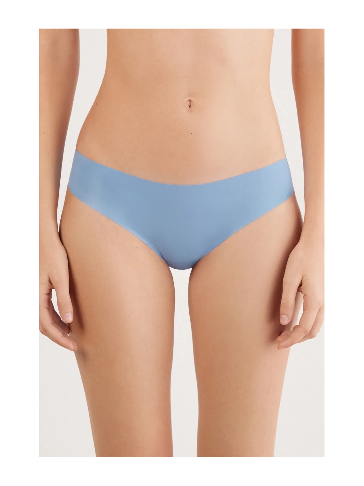 Calcinha Sem Costuras Em Microfibra Azul Intimissimi