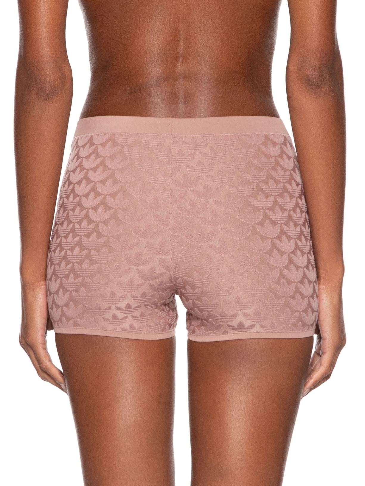 Calcinha Short Pant Microterrot Monogram Hi Rise Bege Adidas Originals Underwear