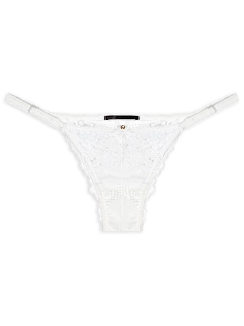 Calcinha String Biquíni Em Renda - Branco