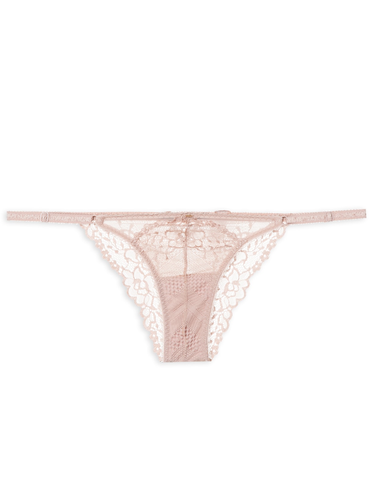 Calcinha String Biquíni Em Renda - Rosa