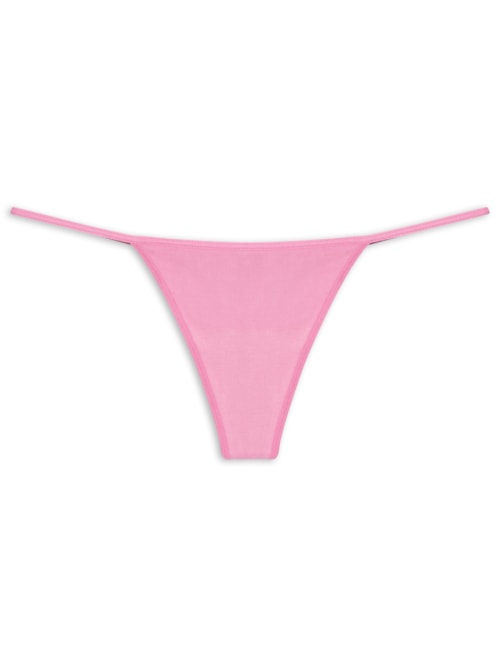 Calcinha String Fio Dental Em Microfibra - Rosa