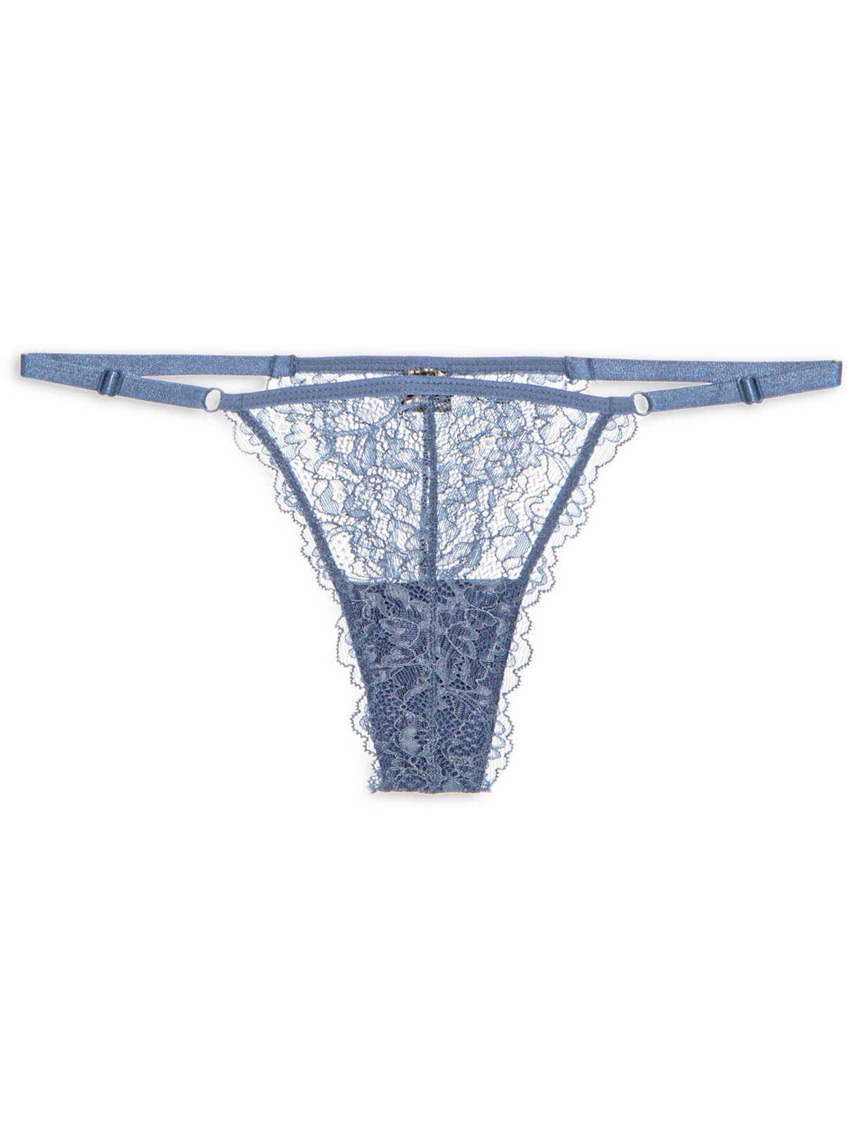 Calcinha String Fio Dental Em Renda - Azul