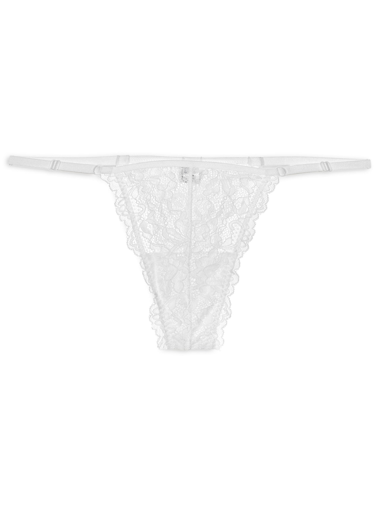 Calcinha String Fio Dental Em Renda - Branco