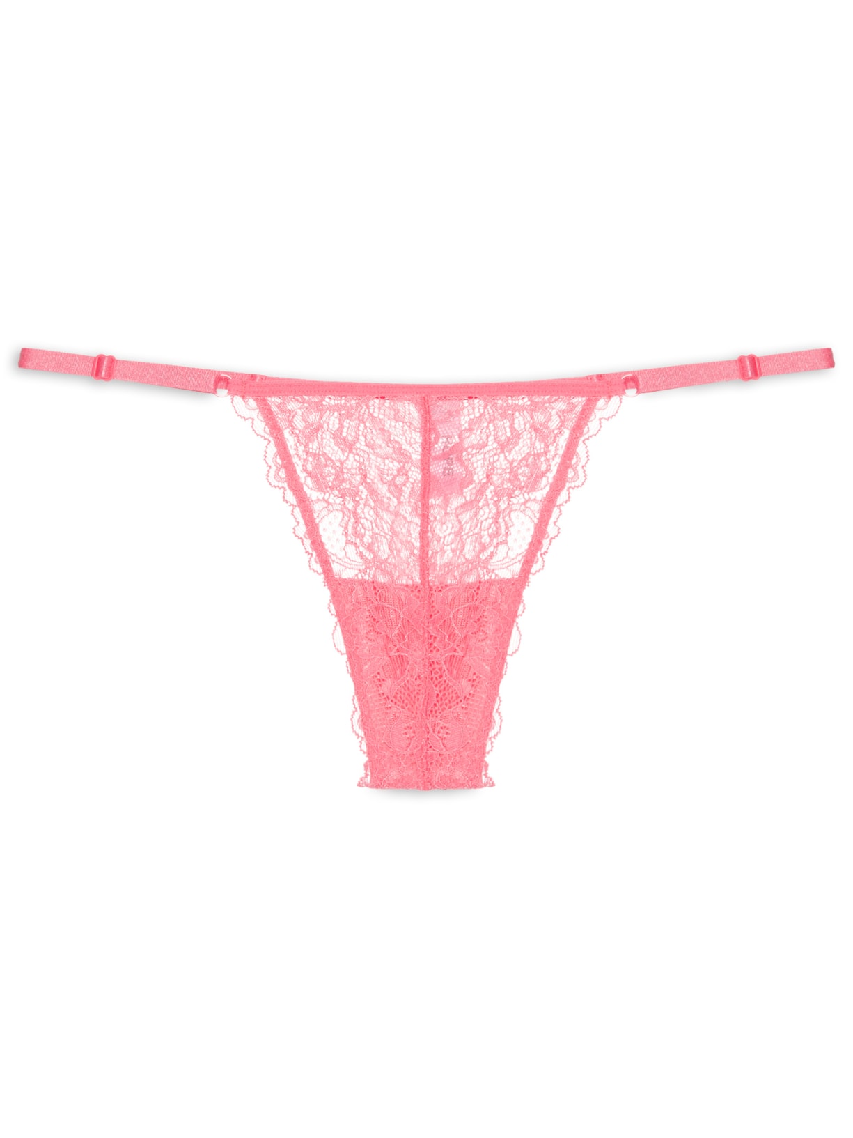Calcinha String Fio Dental Em Renda - Rosa