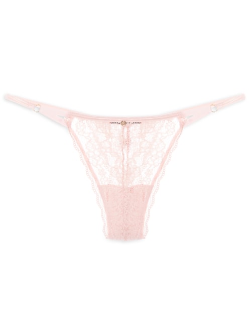 Calcinha String Fio Dental Em Renda - Rosa