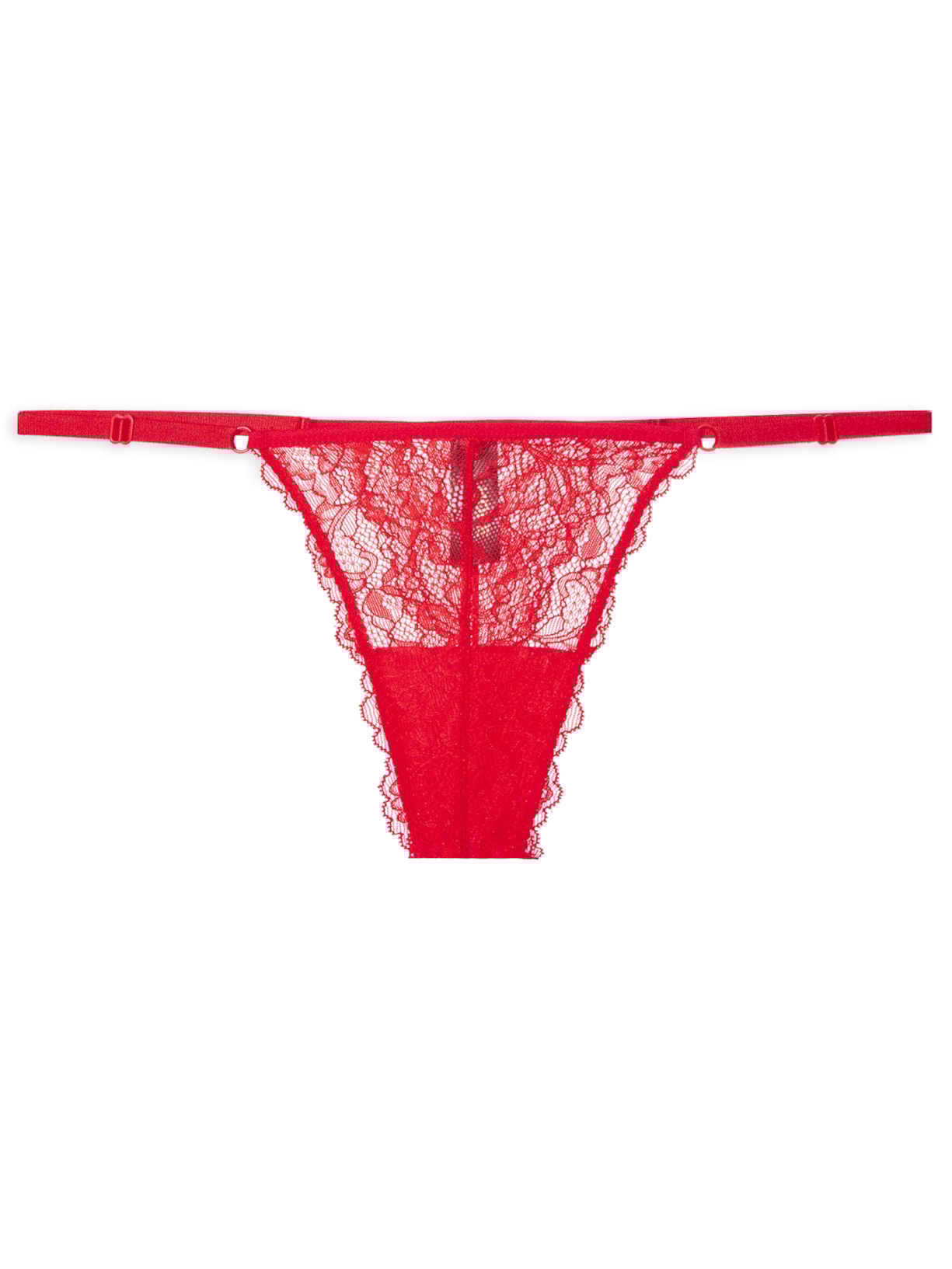 Calcinha String Fio Dental Em Renda - Vermelho