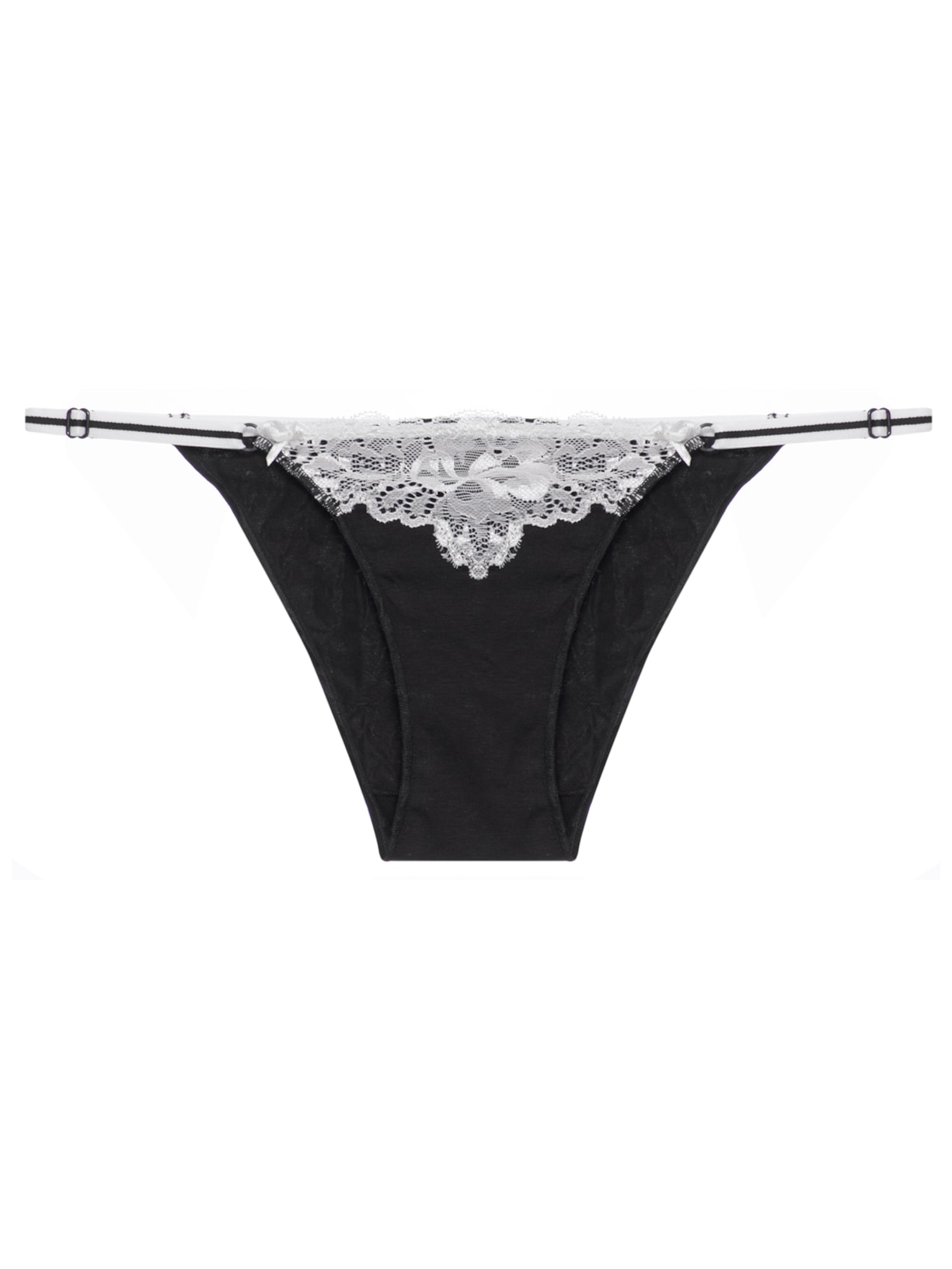 Calcinha String Flower Cotton - Preto