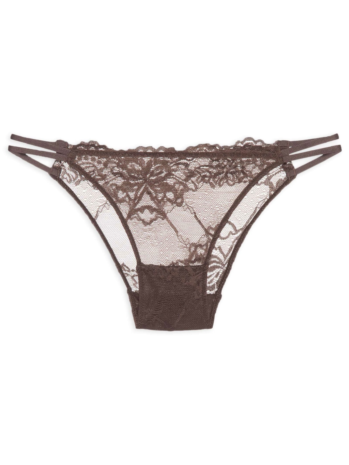 Calcinha String Renda Expresso Glow Marrom Jogê