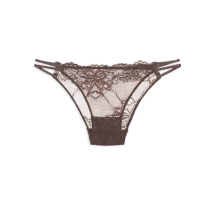 Calcinha String Renda Expresso Glow - Marrom