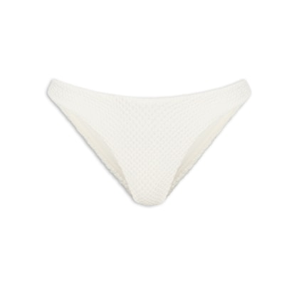 Calcinha Tanga Asa Delta Textura Lisa - Branco