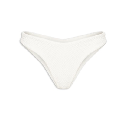 Calcinha Tanga Asa Delta Textura Liso - Branco
