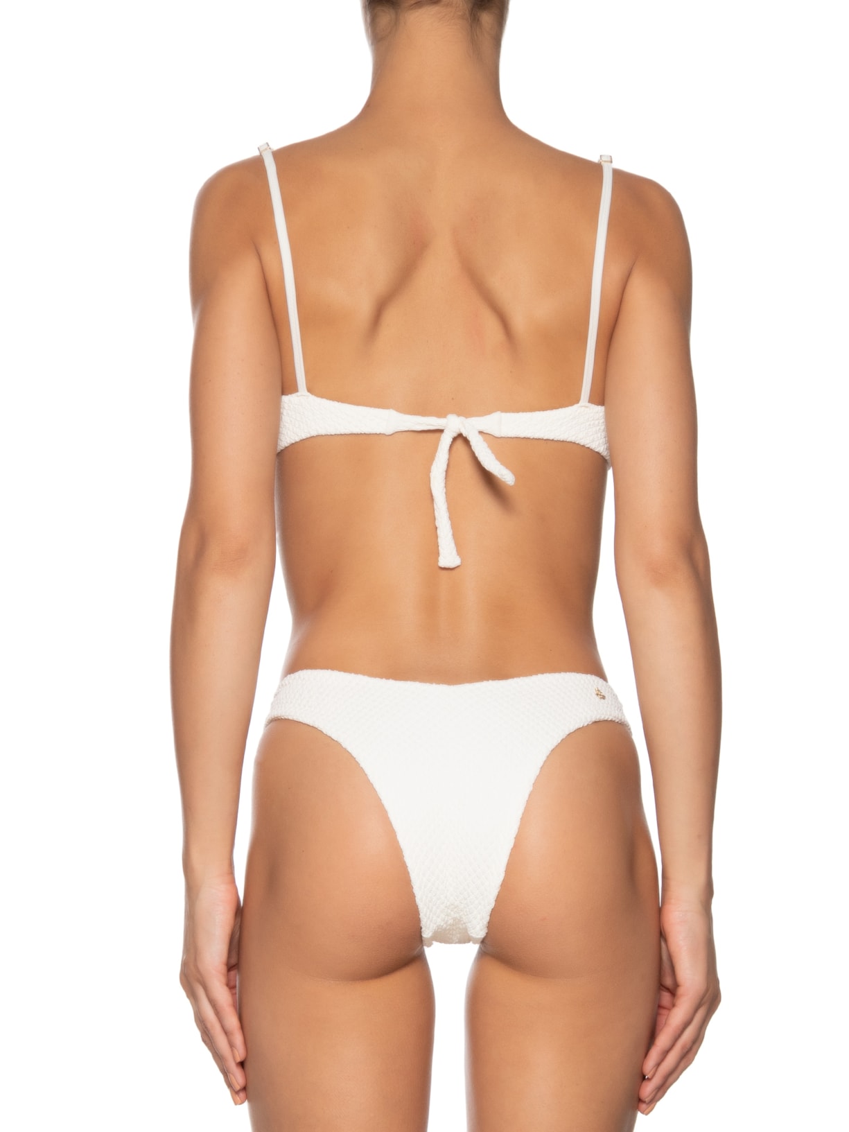 Calcinha Tanga Asa Delta Textura Liso Branco Cia Marítima