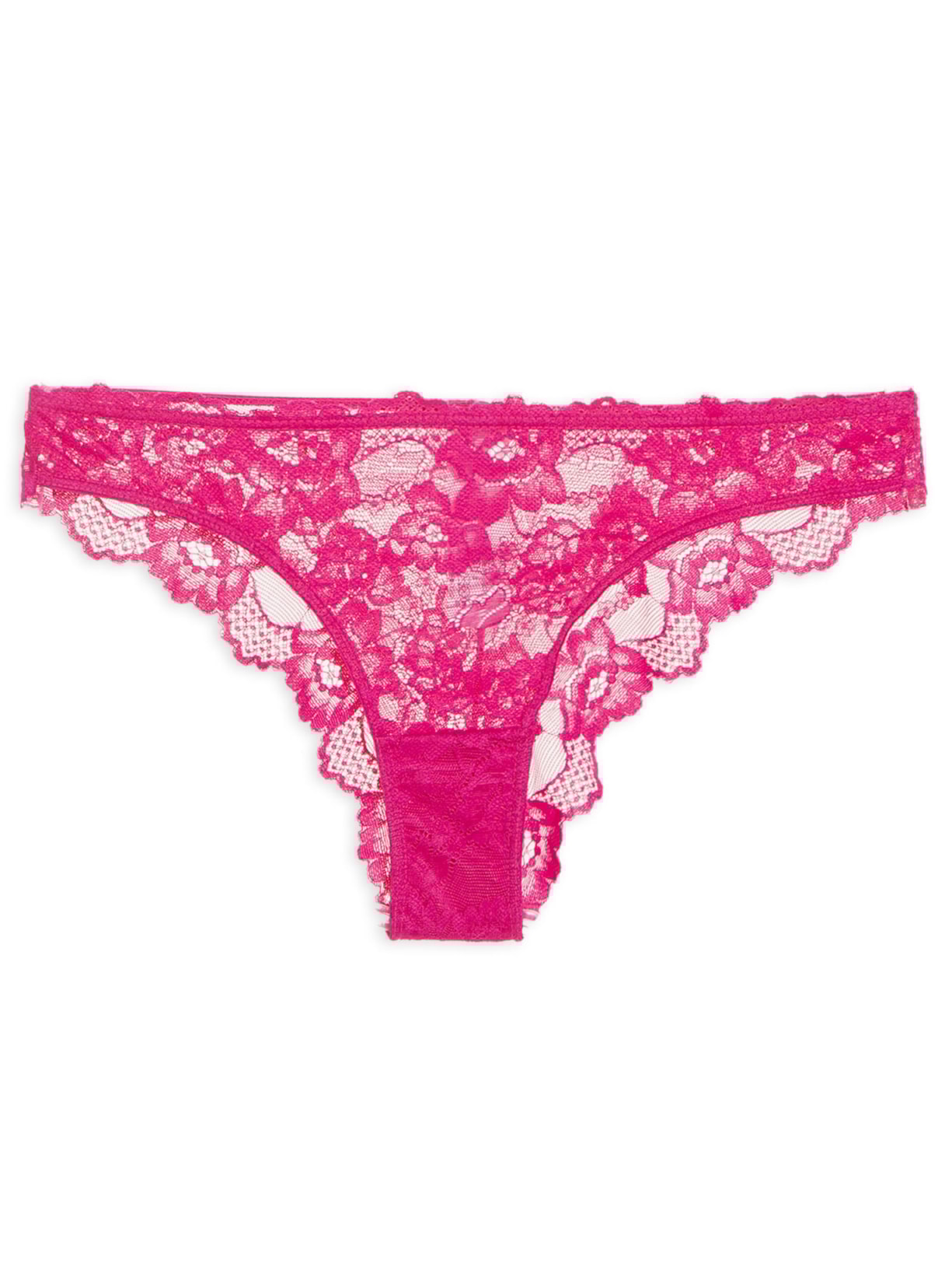 Calcinha Tanga Black Lace - Rosa