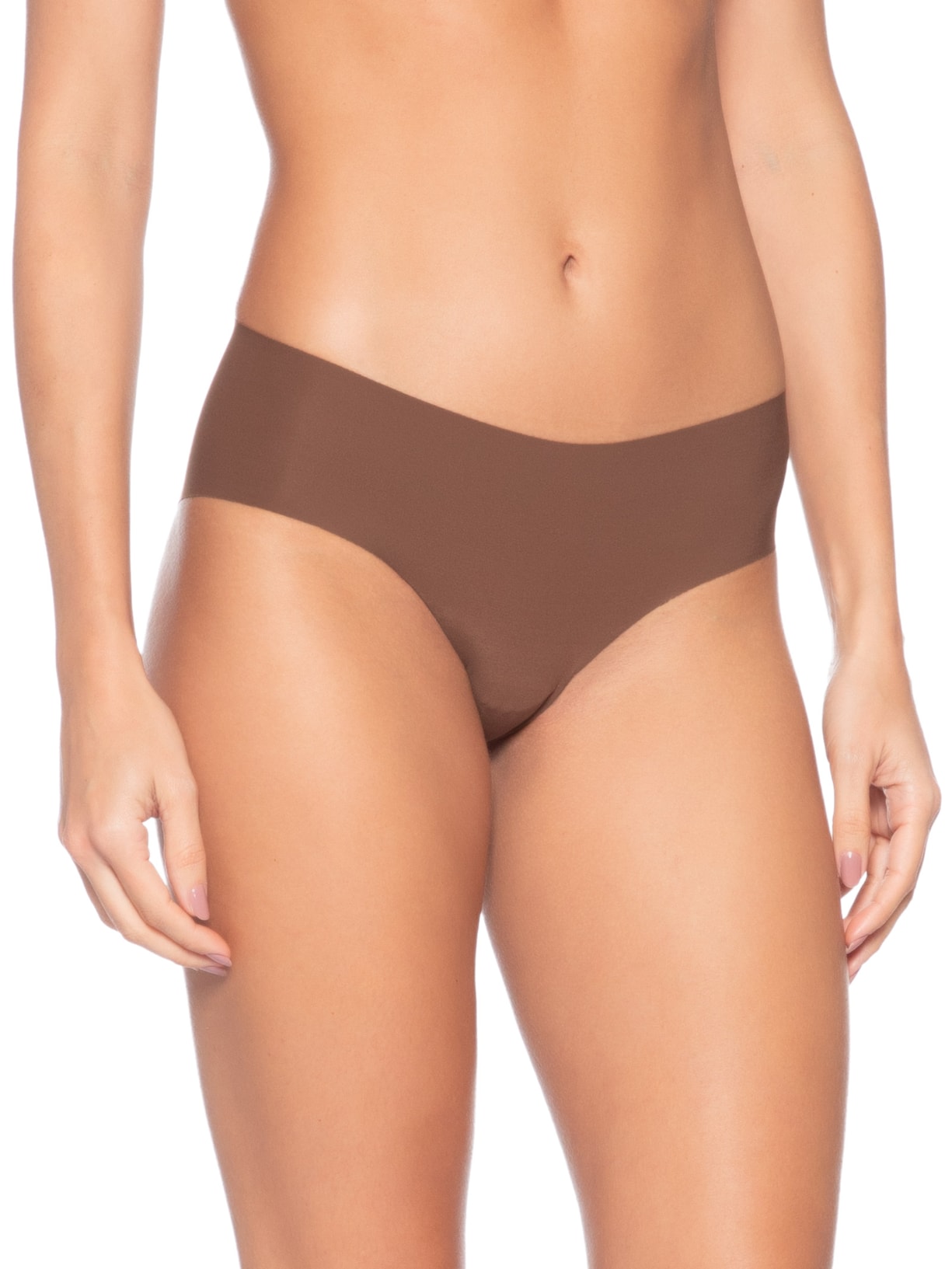 Calcinha Tanga Brasileira Em Microfibra Marrom Hope