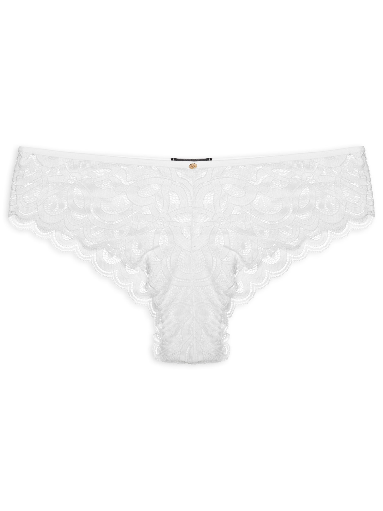Calcinha Tanga Brasileira Em Renda Branco Hope