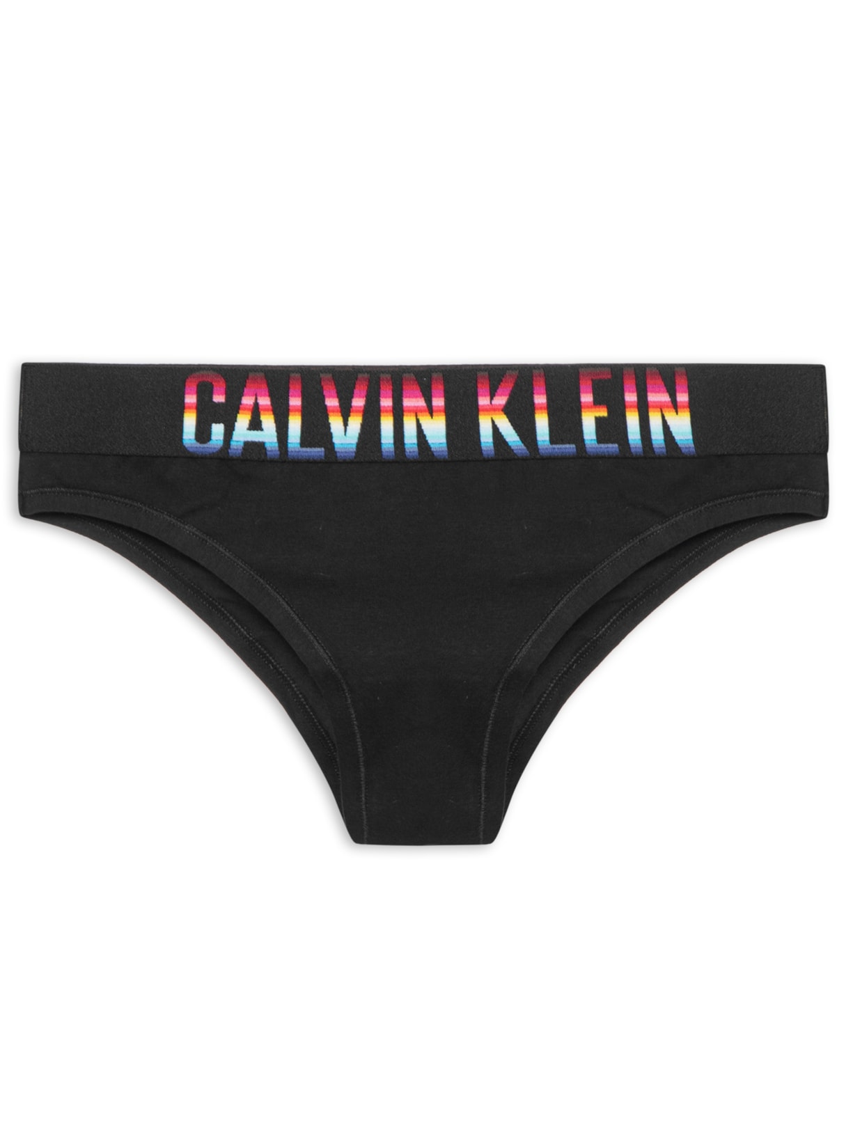 Calcinha Tanga Contton Ck Pride - Preto