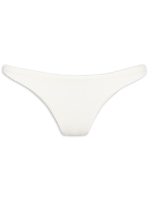 Calcinha Tanga Fio Duplo Lisa - Branco