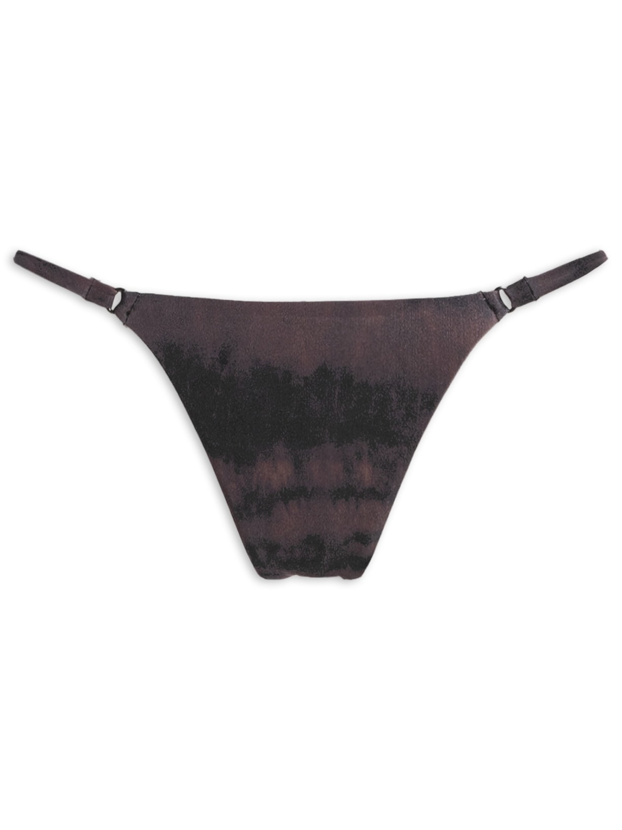 Calcinha Tanga Lateral Estreita Estampada Preto Cia Marítima