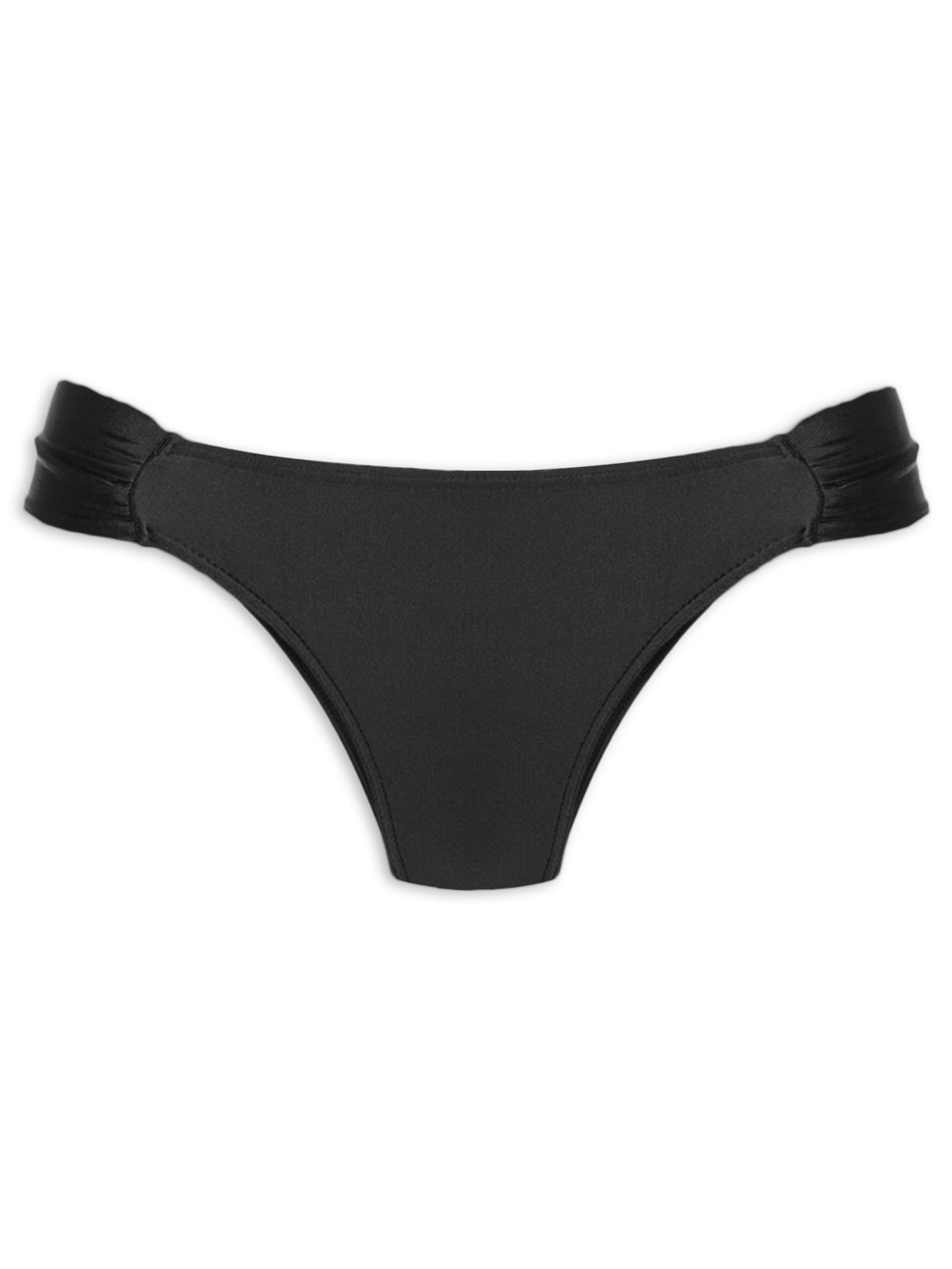 Calcinha Tanga Lateral Larga Lisa Preto Cia Marítima