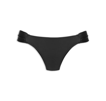 Calcinha Tanga Lateral Larga Lisa - Preto