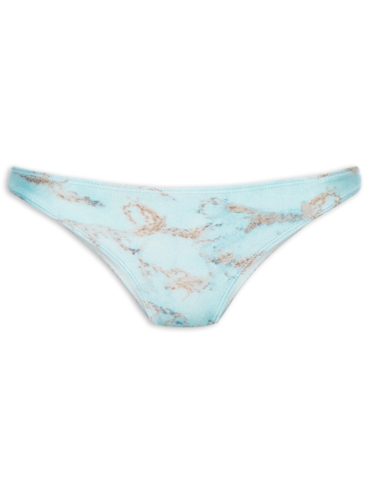 Calcinha Tanga Lateral Média Estampada Azul Cia Marítima