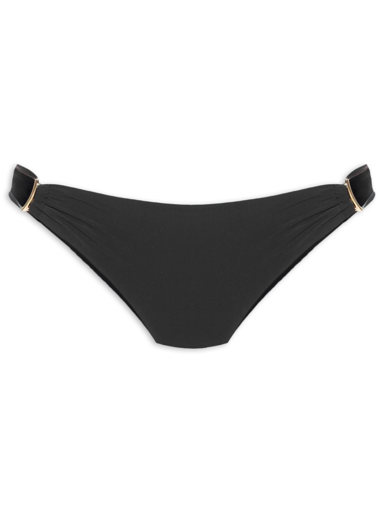 Calcinha Tanga Lateral Média Lisa - Preto