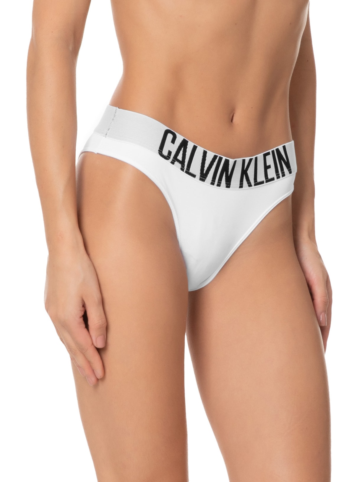 Calcinha Tanga Micro Intense Power Branco Calvin Klein Underwear