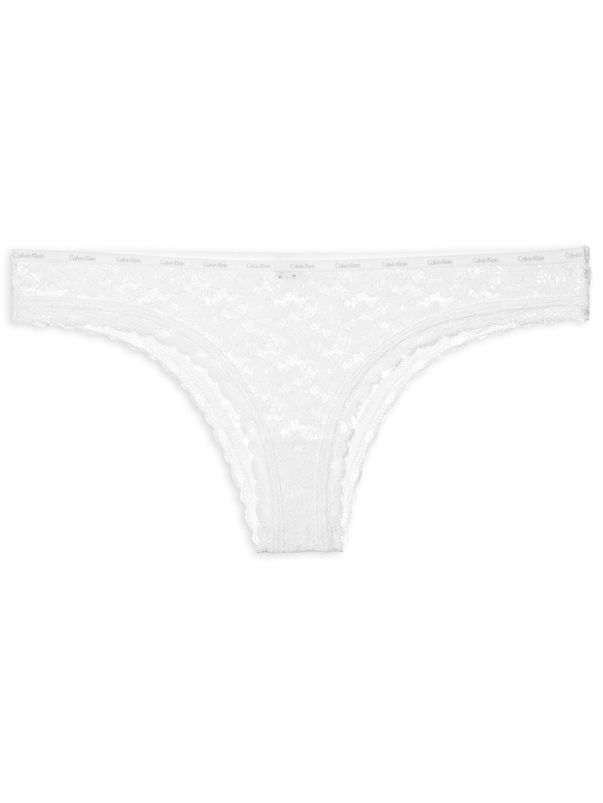 Calcinha Tanga Micrologo Lace - Branco