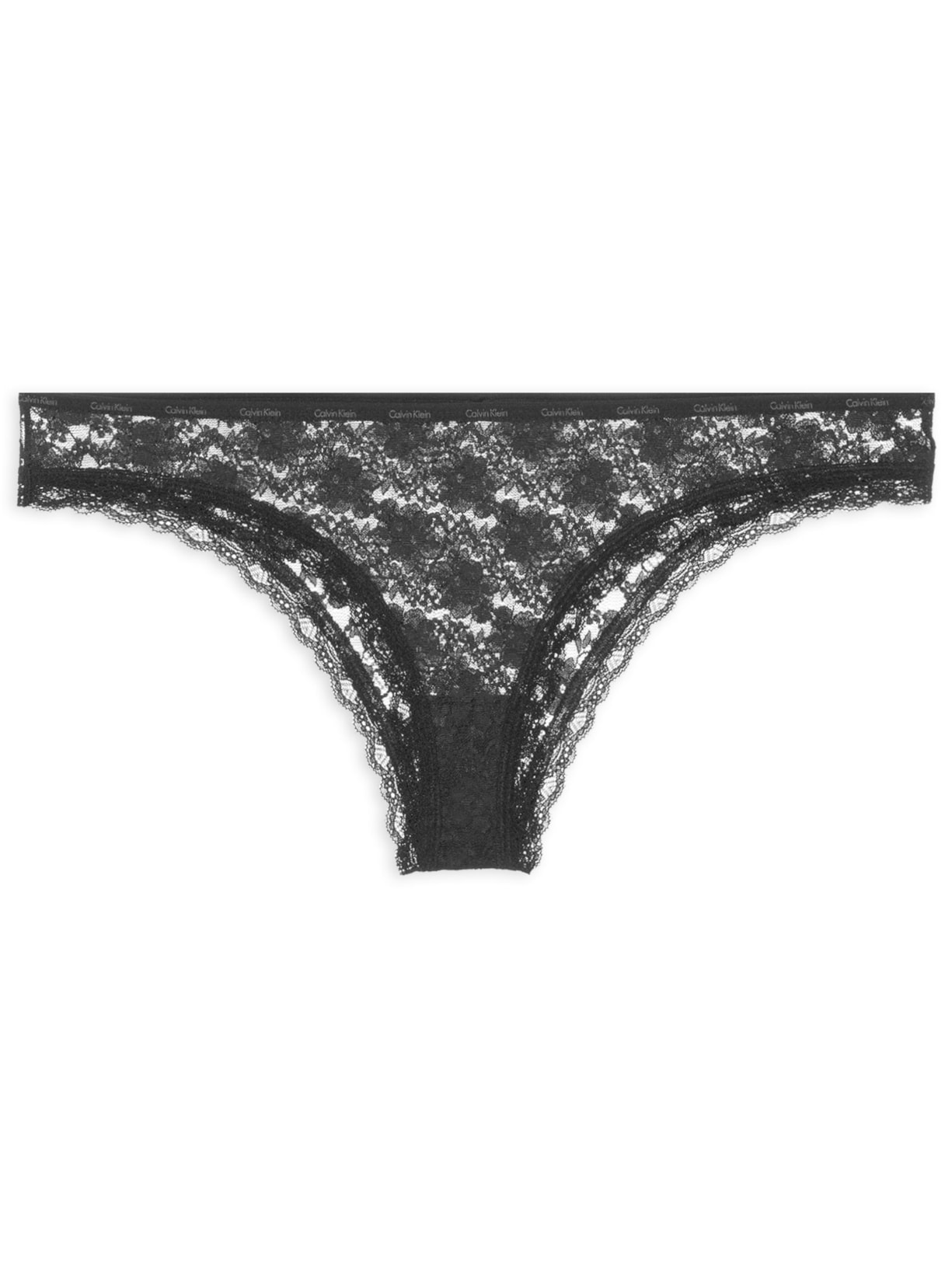 Calcinha Tanga Micrologo Lace - Preto