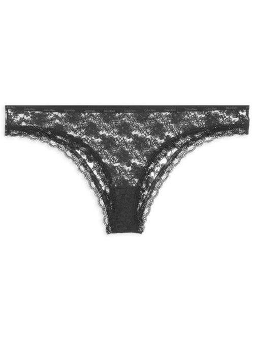 Calcinha Tanga Micrologo Lace - Preto